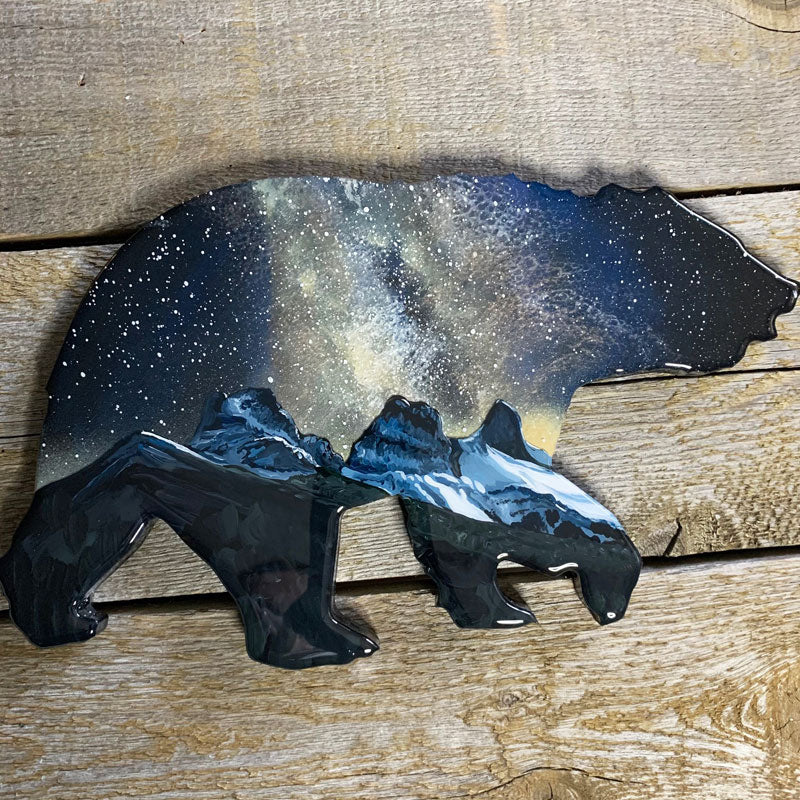 Three Sisters Milky Way Resin Art Bear