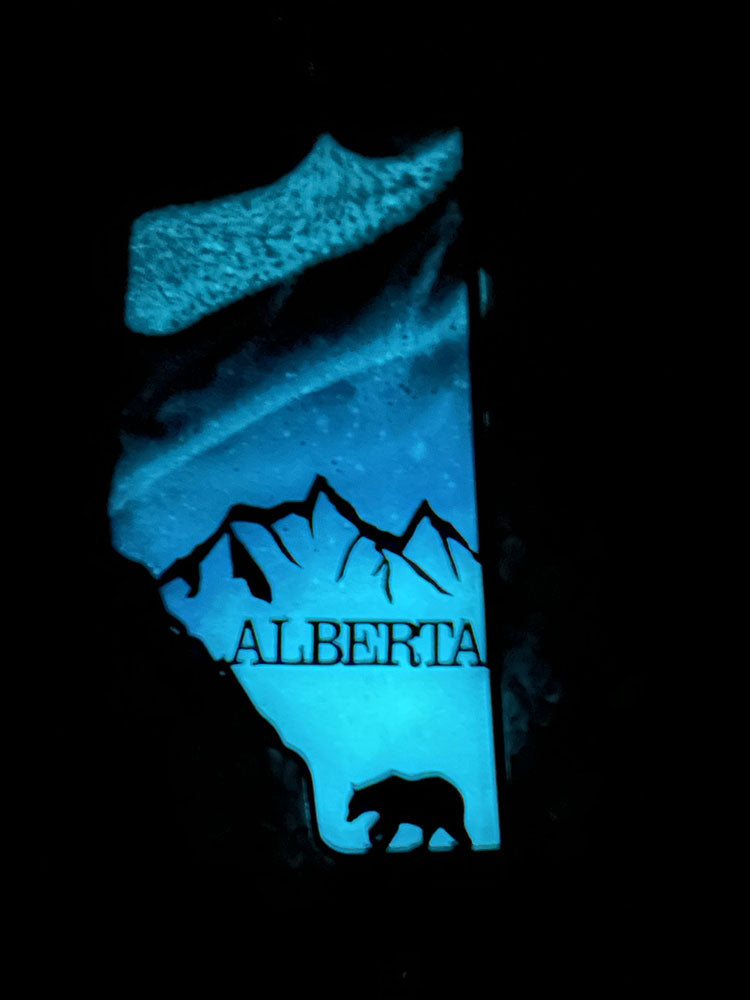 CLEARANCE Purple and Blue Province Northern Lights Ornaments