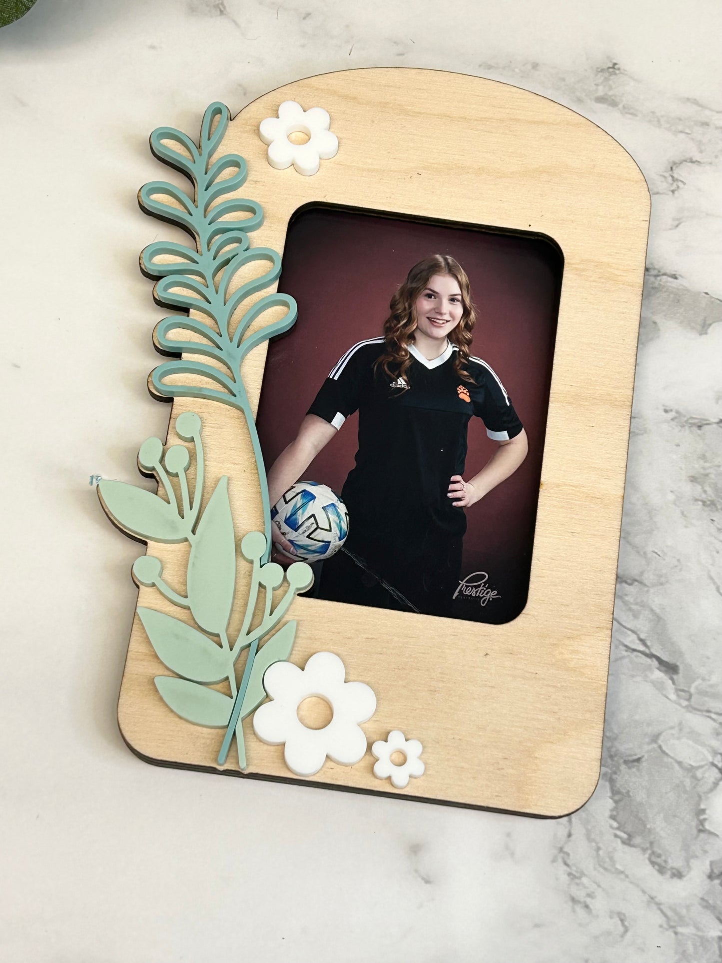 Customizable Floral Wallet Photo Frame