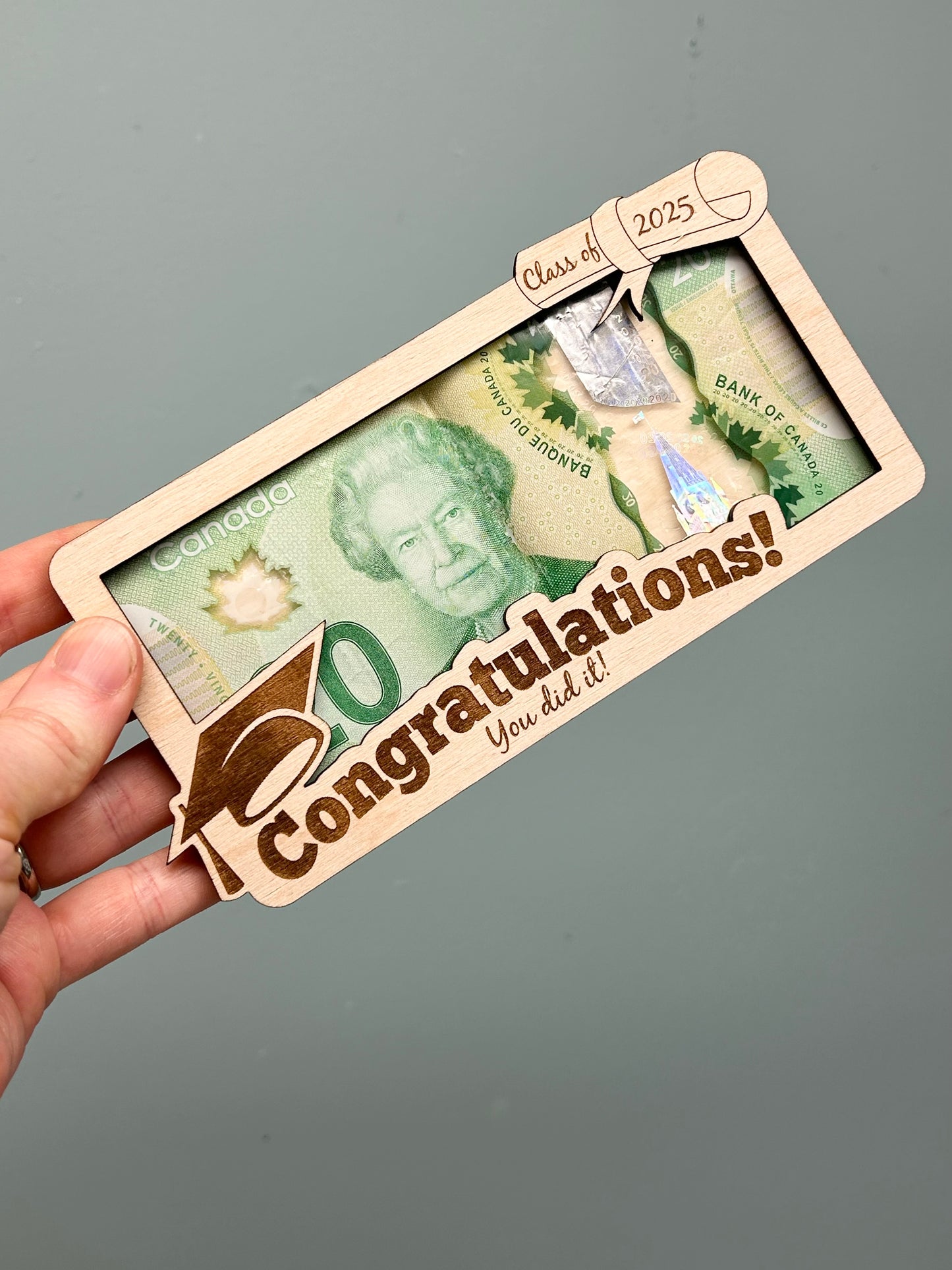 Engraved Congratulations Graduation Money Holder Gift