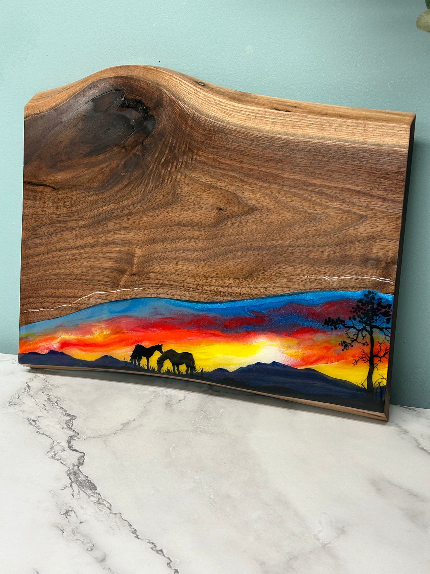 Deposit for Custom Black Walnut and Resin Art Charcuterie Board