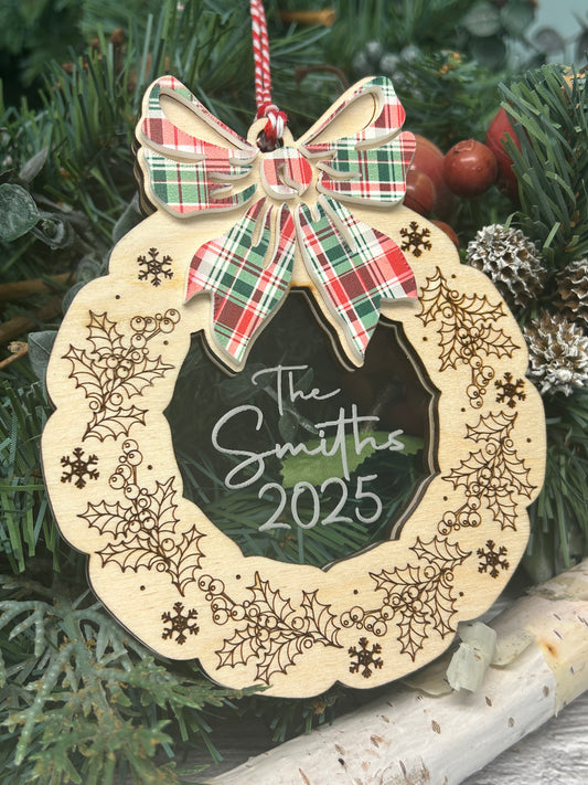 Christmas Wreath Customizable Ornament