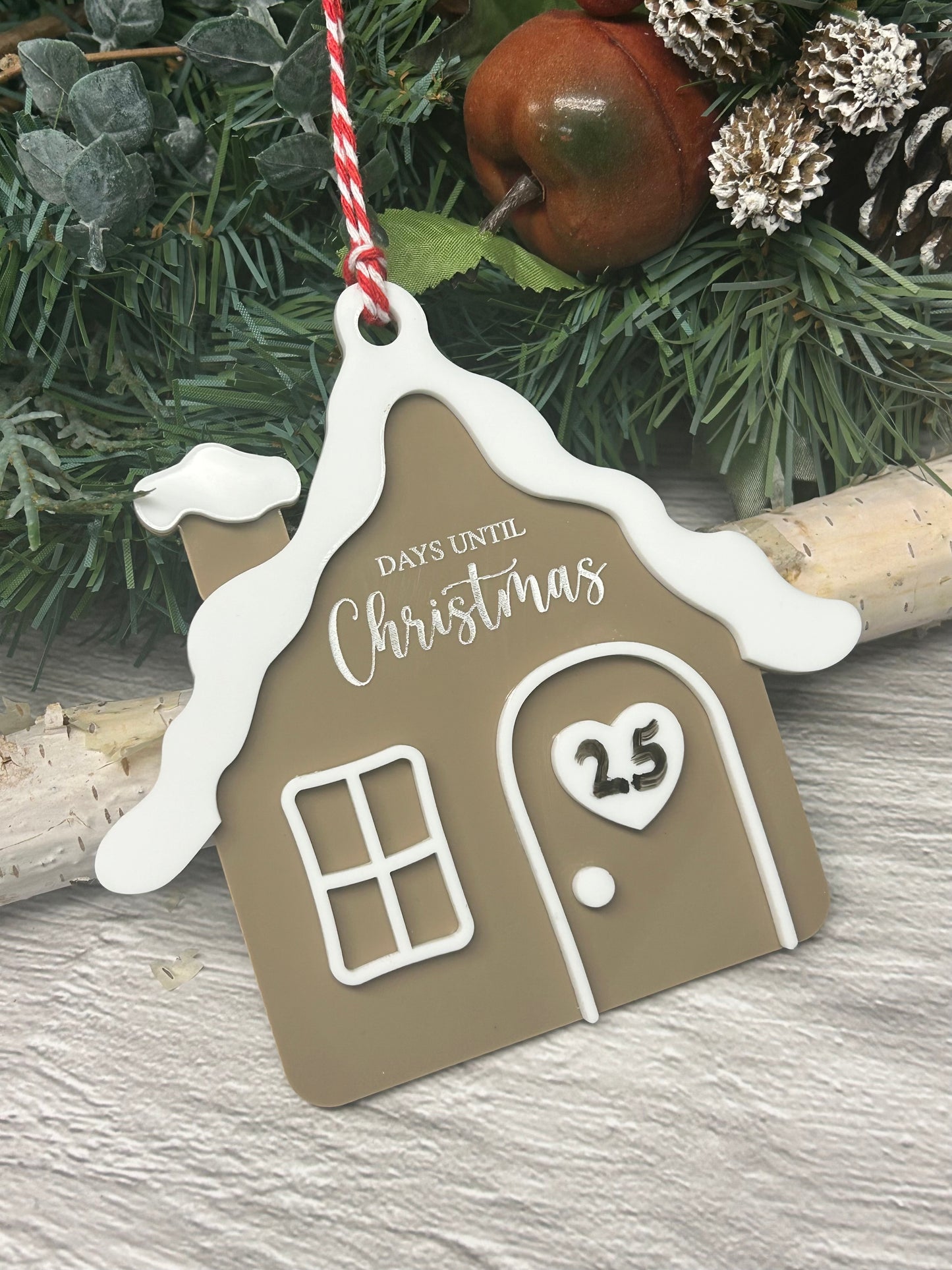 Gingerbread House Christmas Countdown Ornament