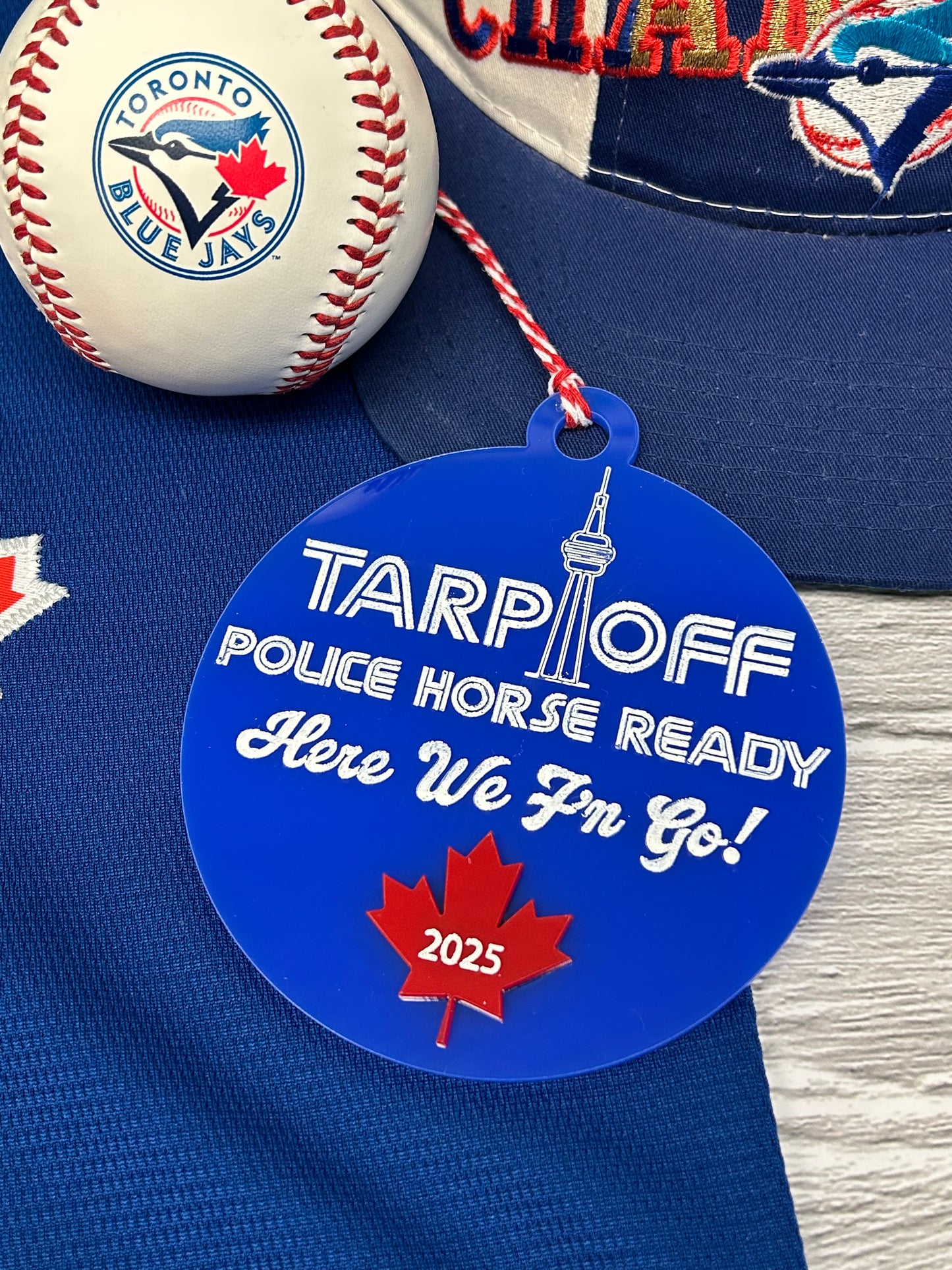 Tarp Off Police Horse Ready Ornament