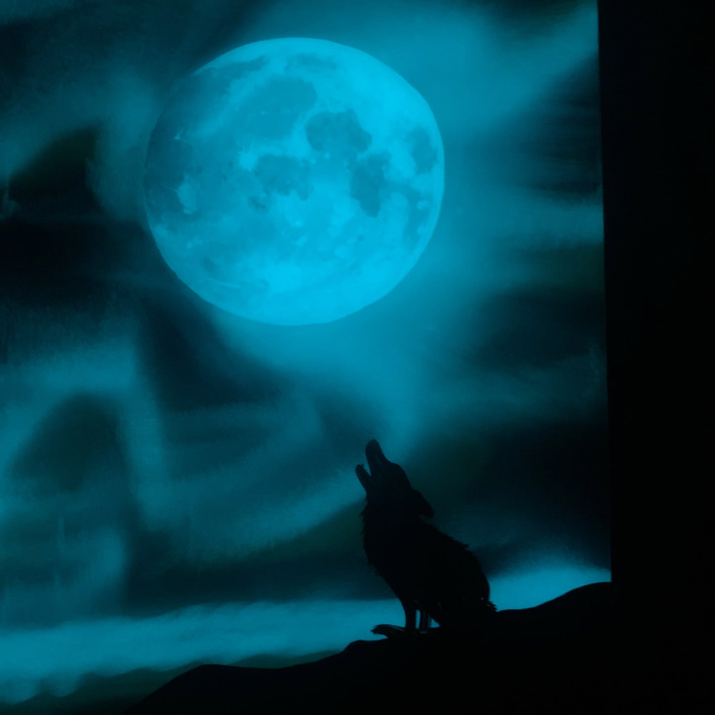 Tuvac Northern Lights Wolf Art
