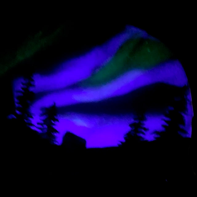 Blue Northern Lights Bear Art