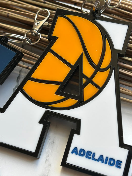 Basketball Personalized Clip On Backpack Name Tag