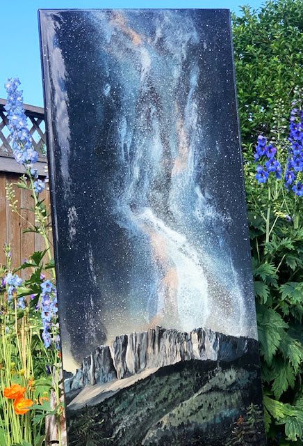 Kweeuu Milky Way Mount Yamnuska Resin Art