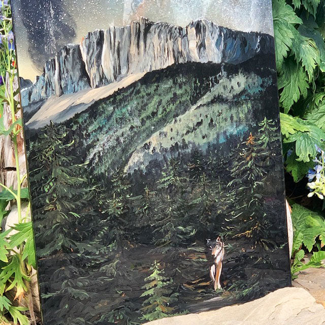 Kweeuu Milky Way Mount Yamnuska Resin Art