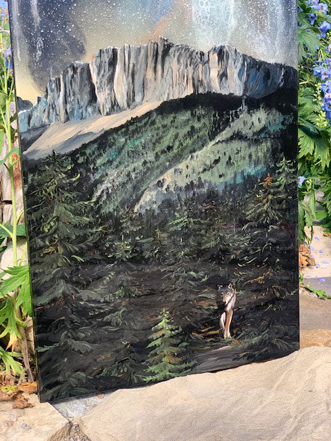 Kweeuu Milky Way Mount Yamnuska Resin Art