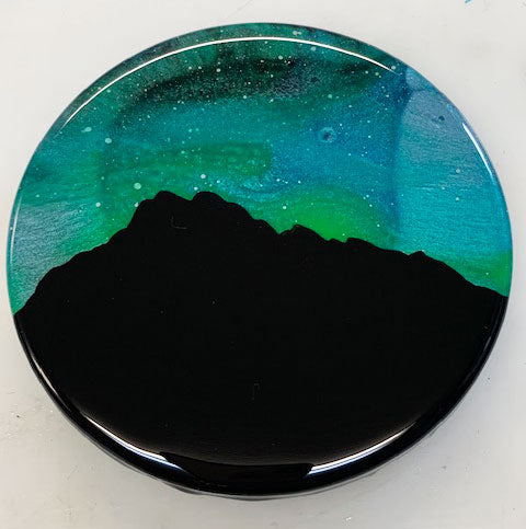 Rocky Mountain Northern Lights Resin Coaster