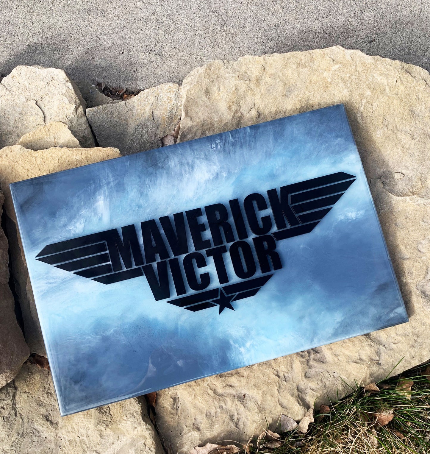 Aviation Resin Art Name Sign