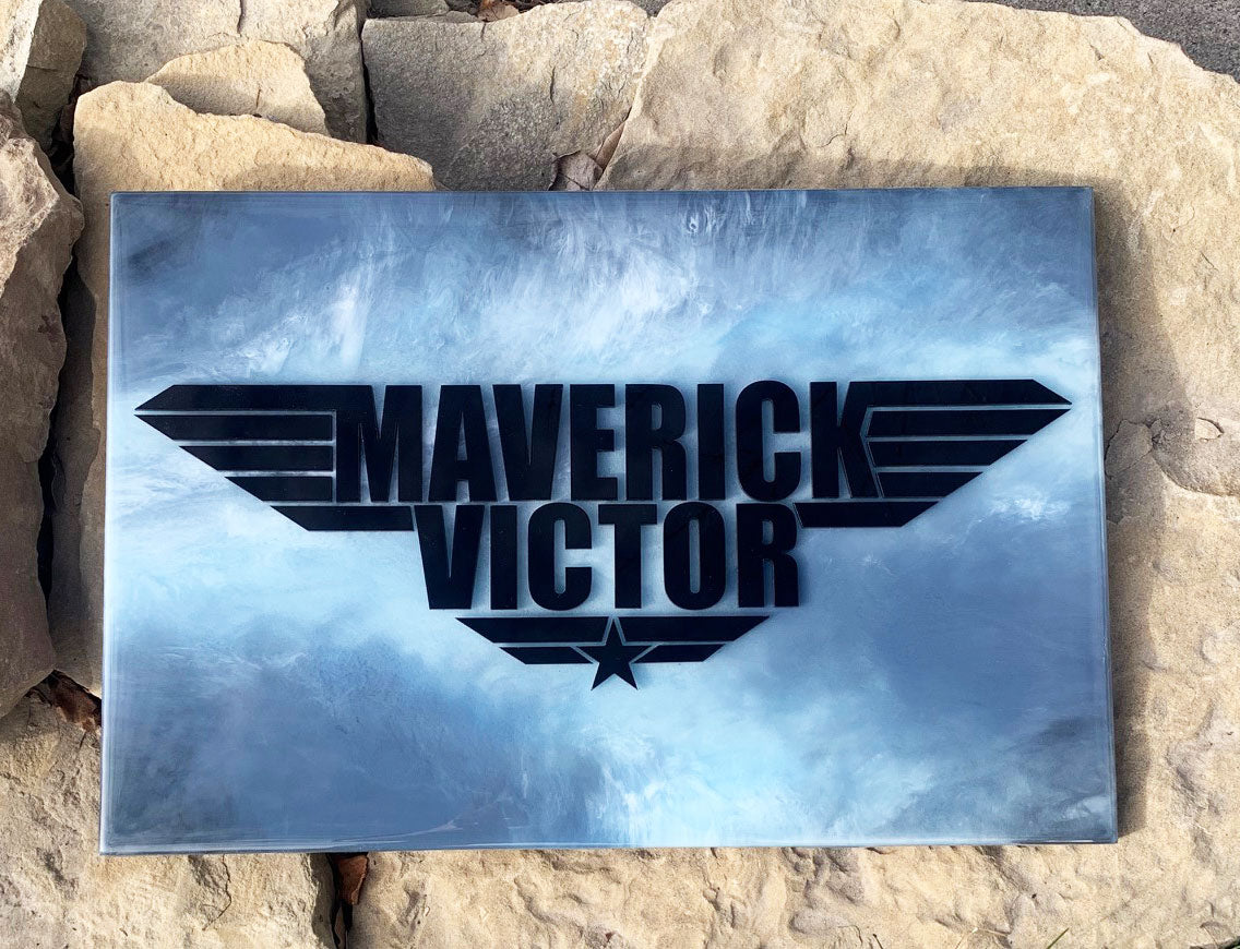Aviation Resin Art Name Sign