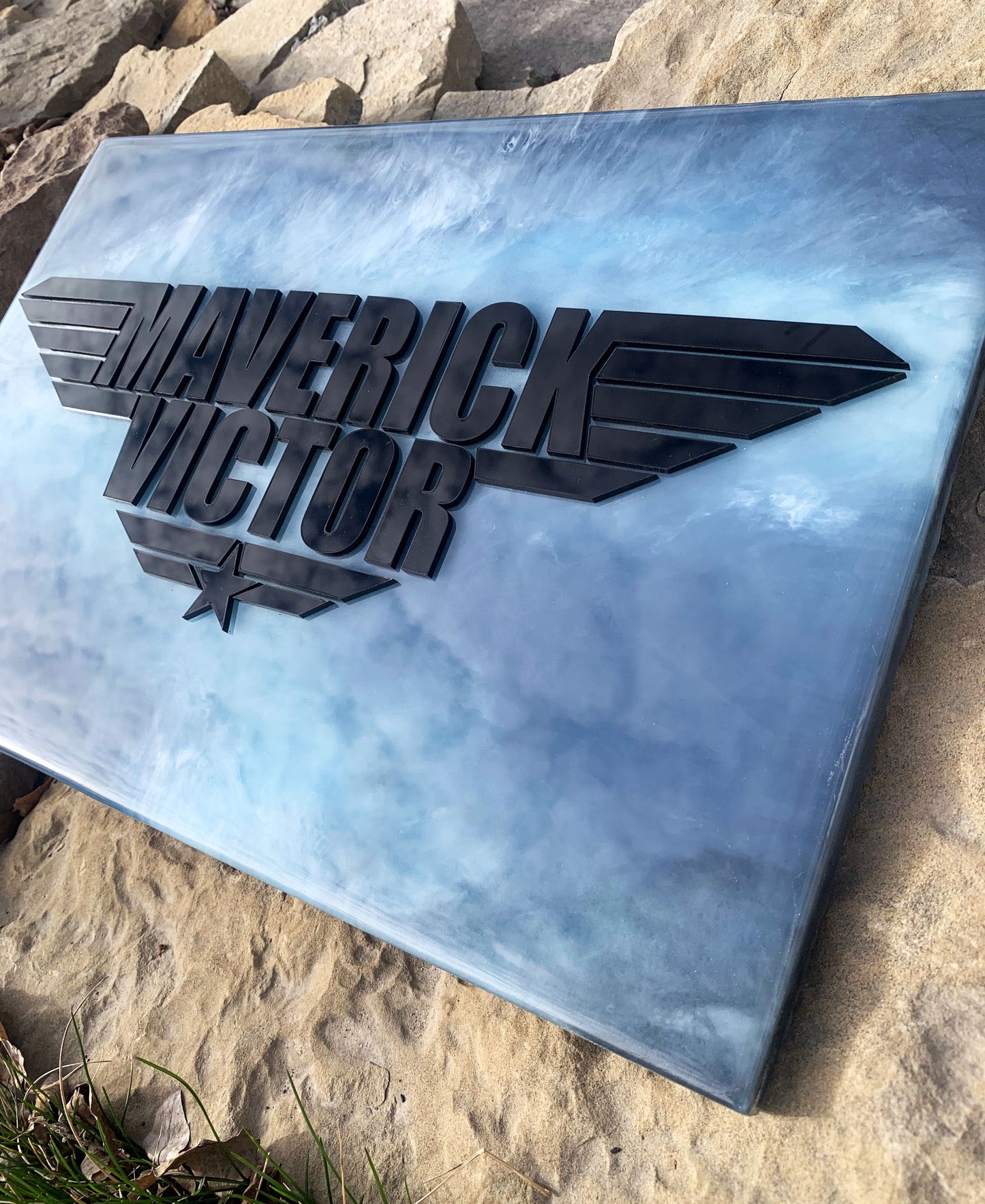 Aviation Resin Art Name Sign