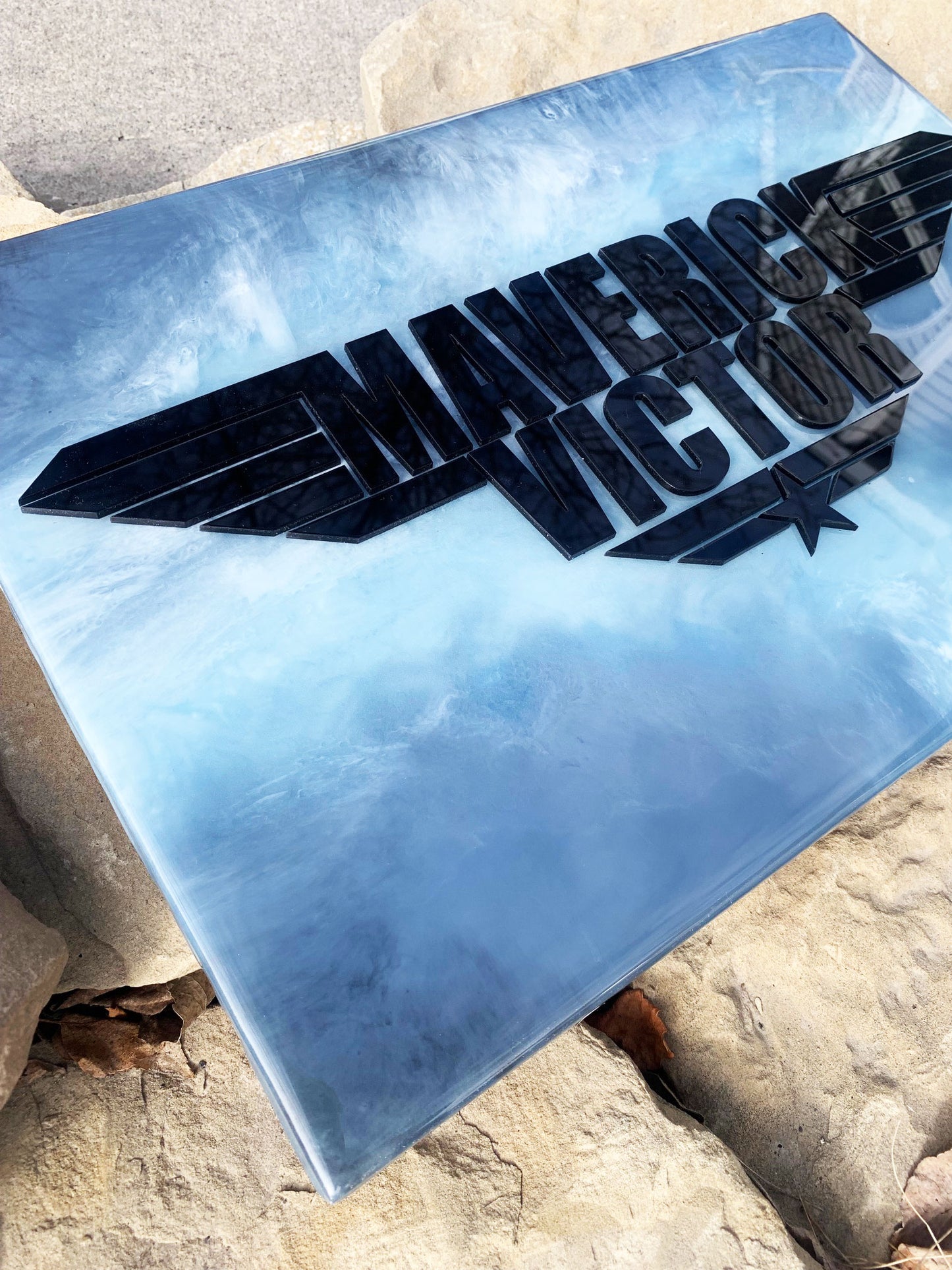 Aviation Resin Art Name Sign