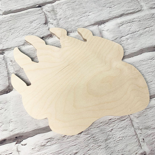 Bear Paw Unpainted Wooden Blank