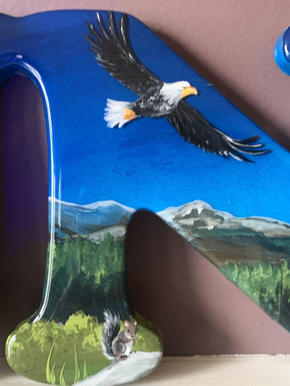 Rocky Mountain Wildlife Resin Art Name Sign