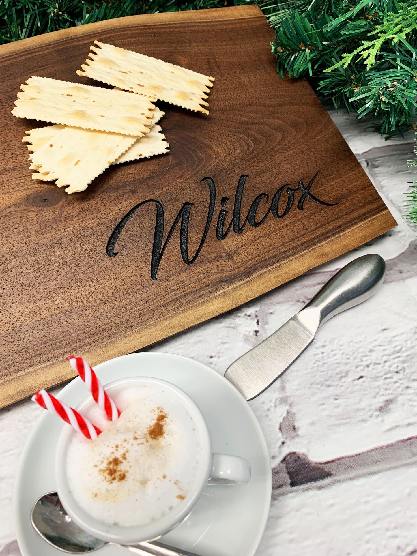 Personalized Black Walnut Charcuterie Board