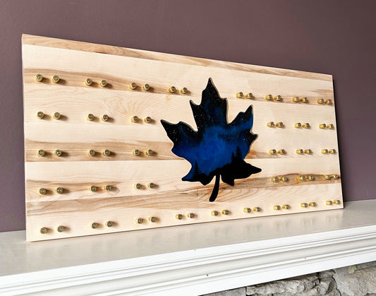 Thin Blue Line Northern Lights Maple Leaf Challenge Coin Board