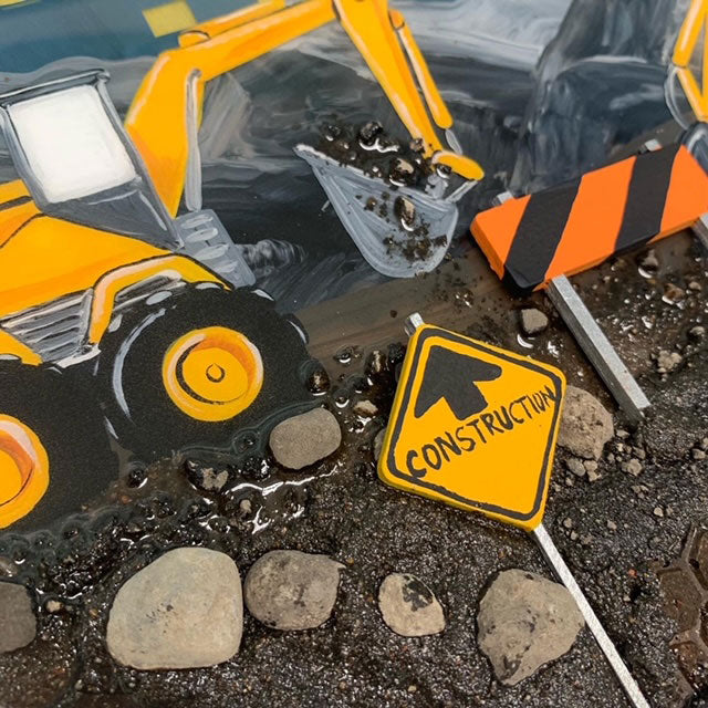 Resin Construction Themed Name Sign