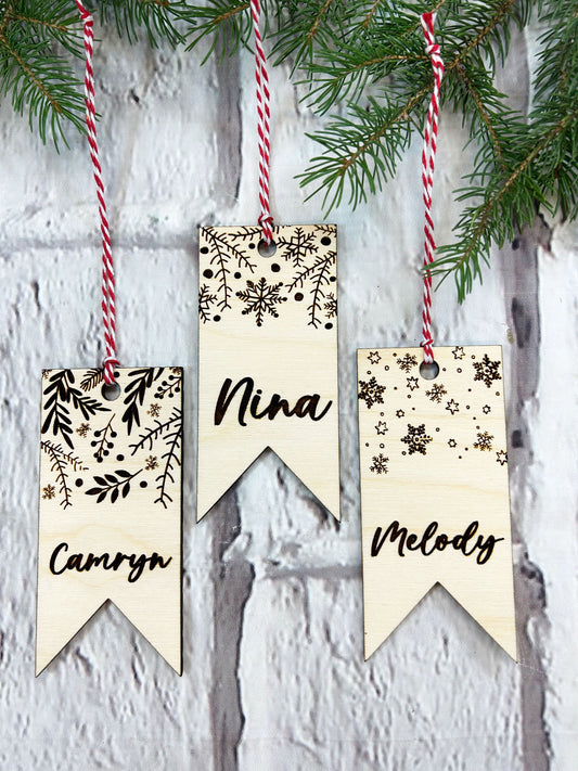 Engraved Stocking Gift Tag