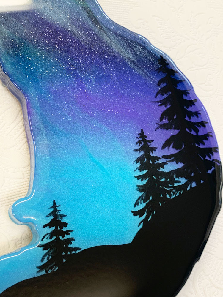 Fox Northern Lights Resin Art