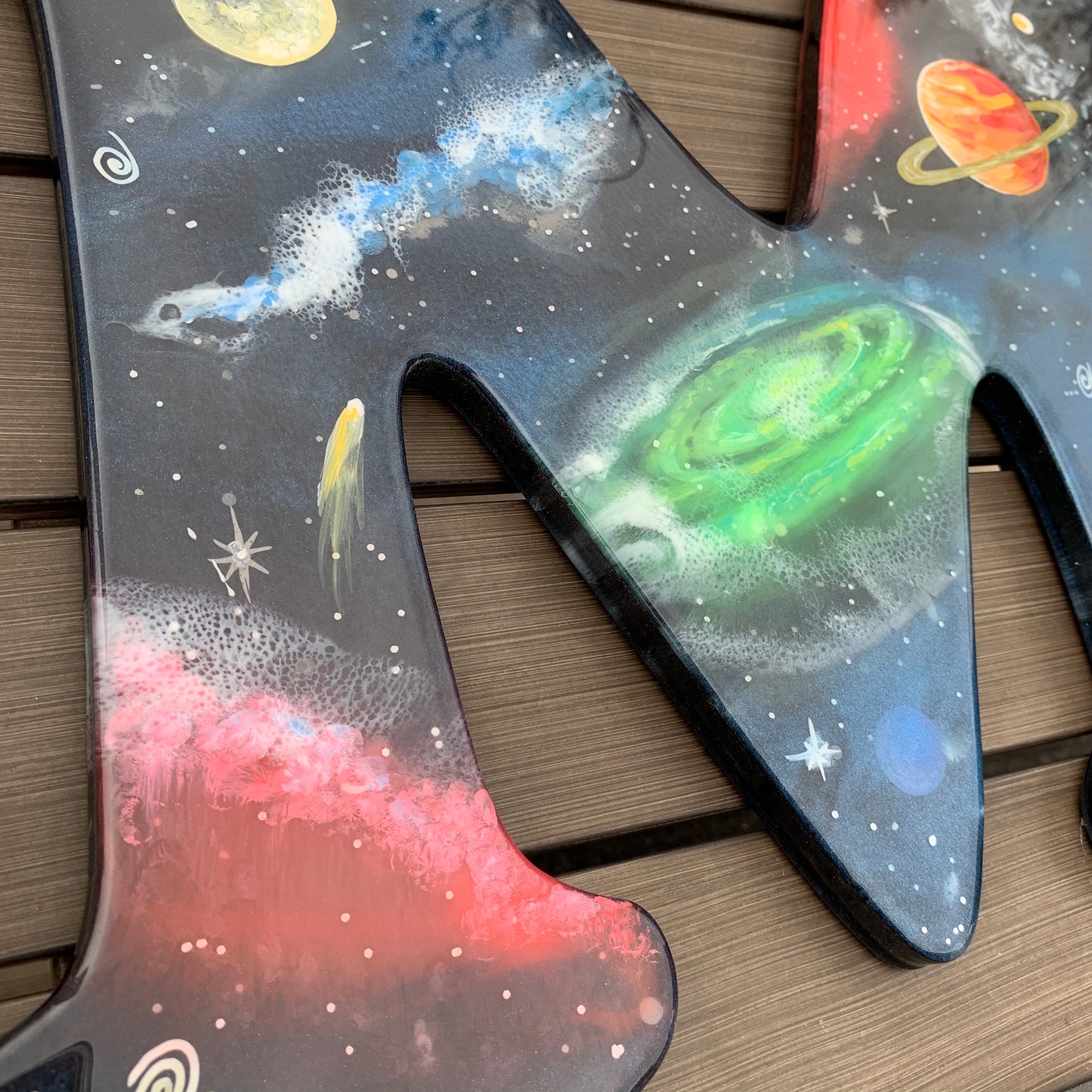 Glow-In-The-Dark Outer Space Resin Letters