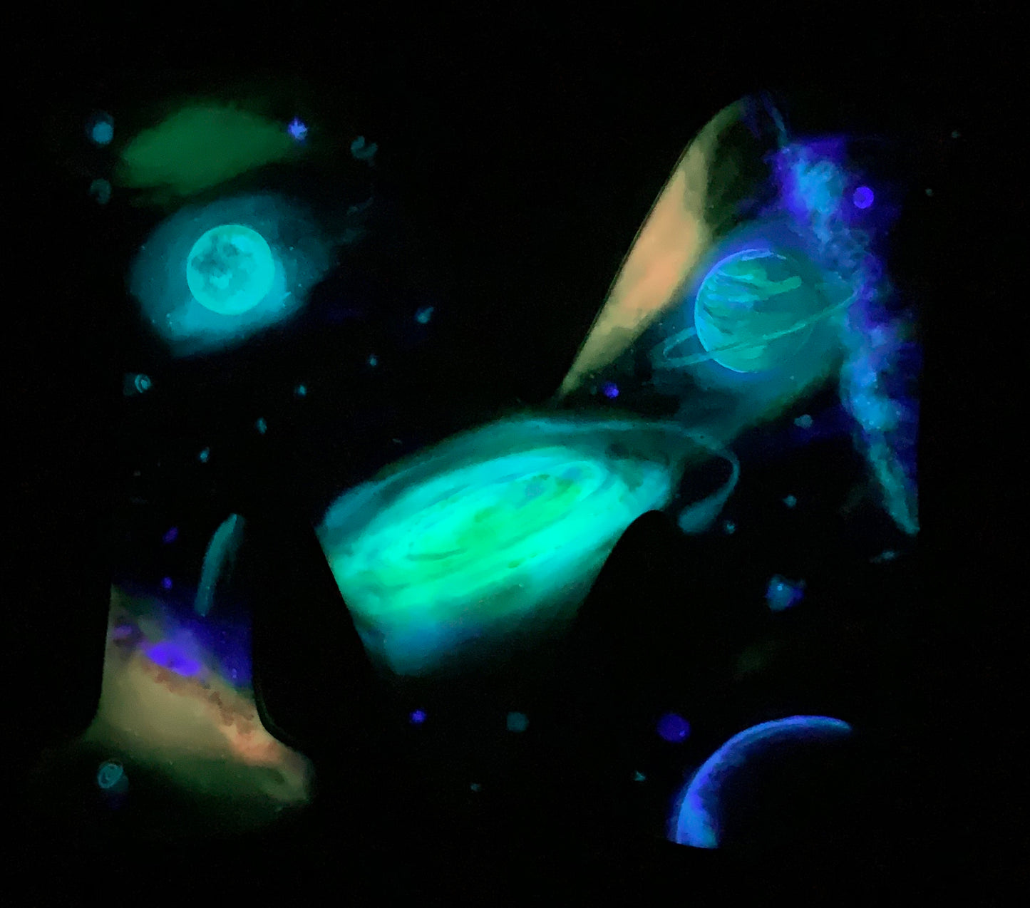 Glow-In-The-Dark Outer Space Resin Letters