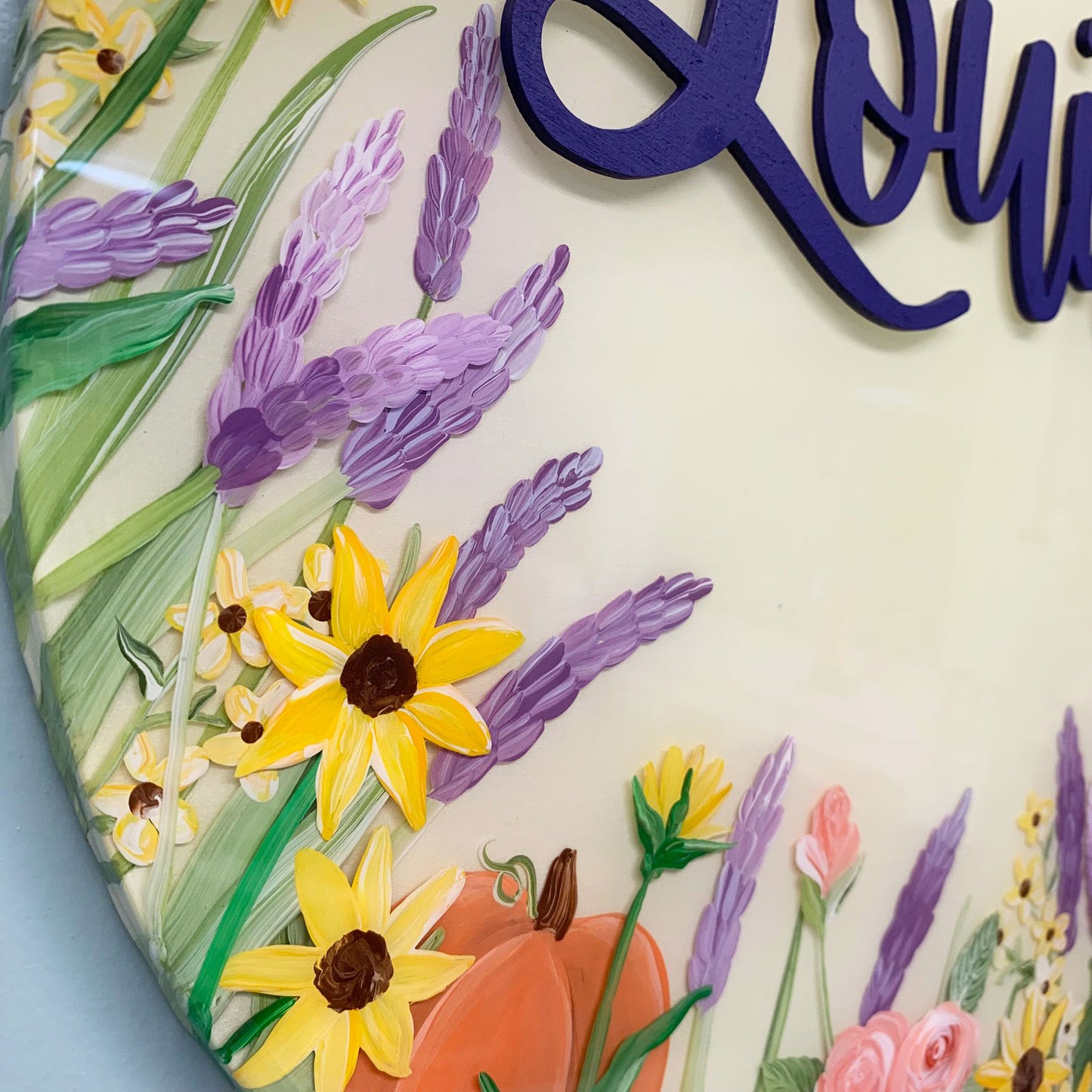 Glow Garden Resin Art Name Sign