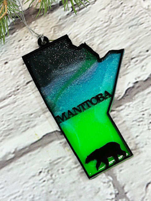 CLEARANCE Green Province Northern Lights Ornaments