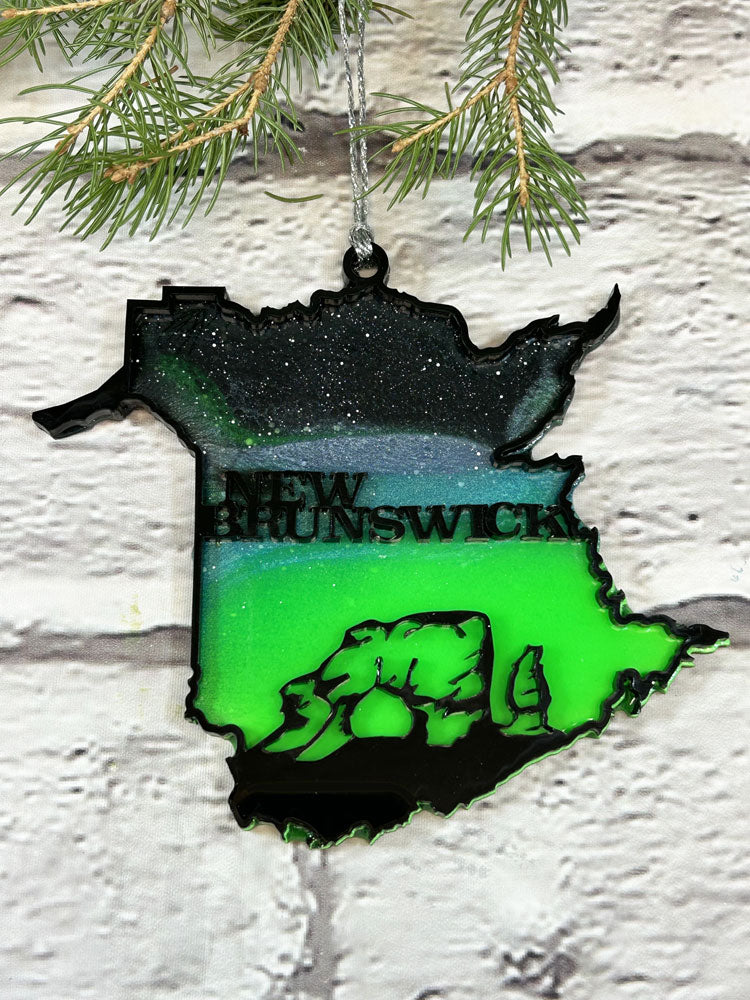 CLEARANCE Green Province Northern Lights Ornaments