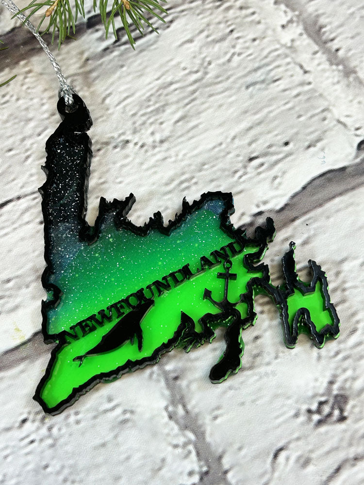 CLEARANCE Green Province Northern Lights Ornaments