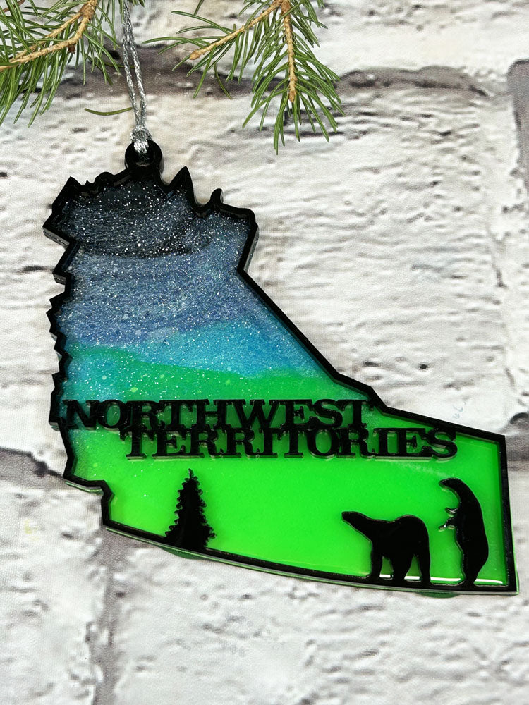 CLEARANCE Green Province Northern Lights Ornaments