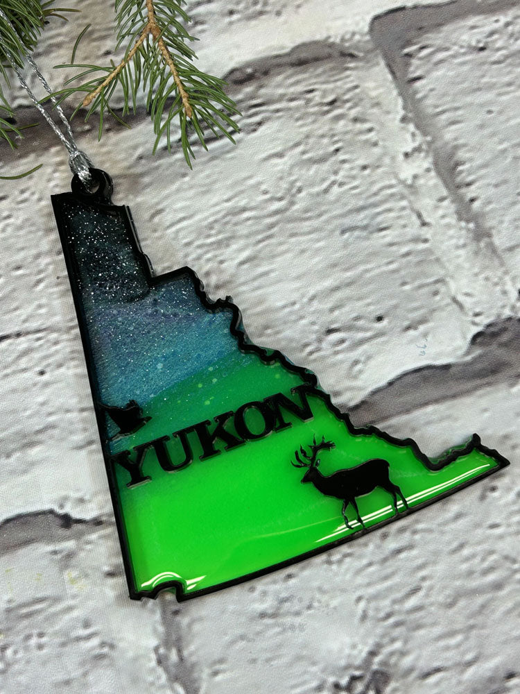 CLEARANCE Green Province Northern Lights Ornaments