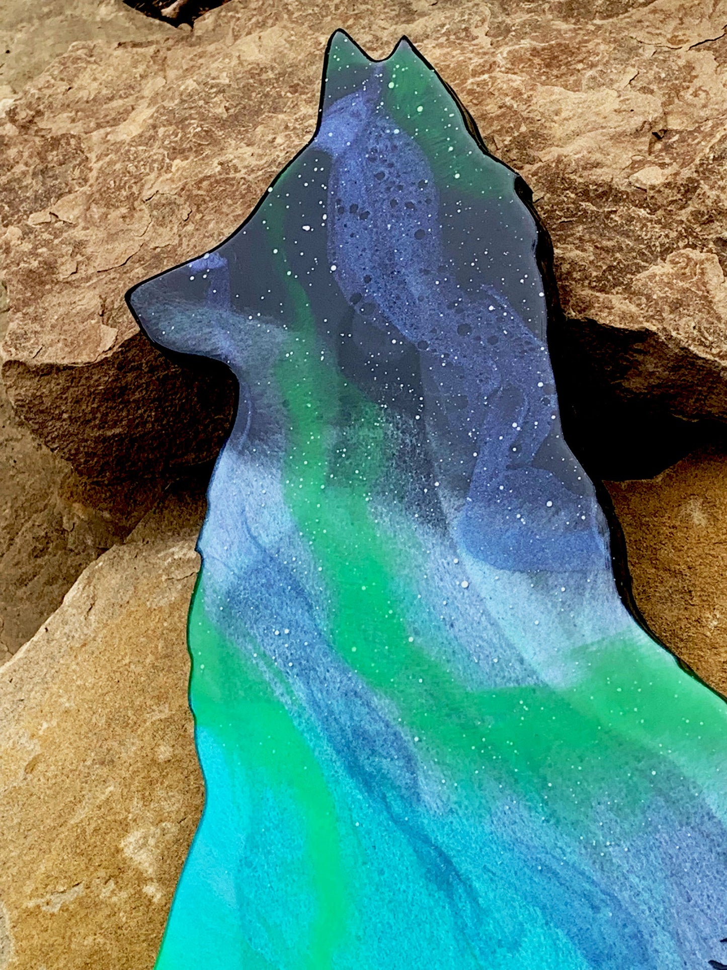 Fox Northern Lights Resin Art