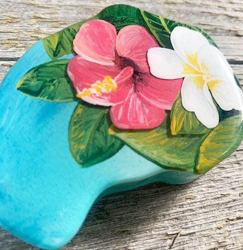 Hawaiian Islands Resin Art Display