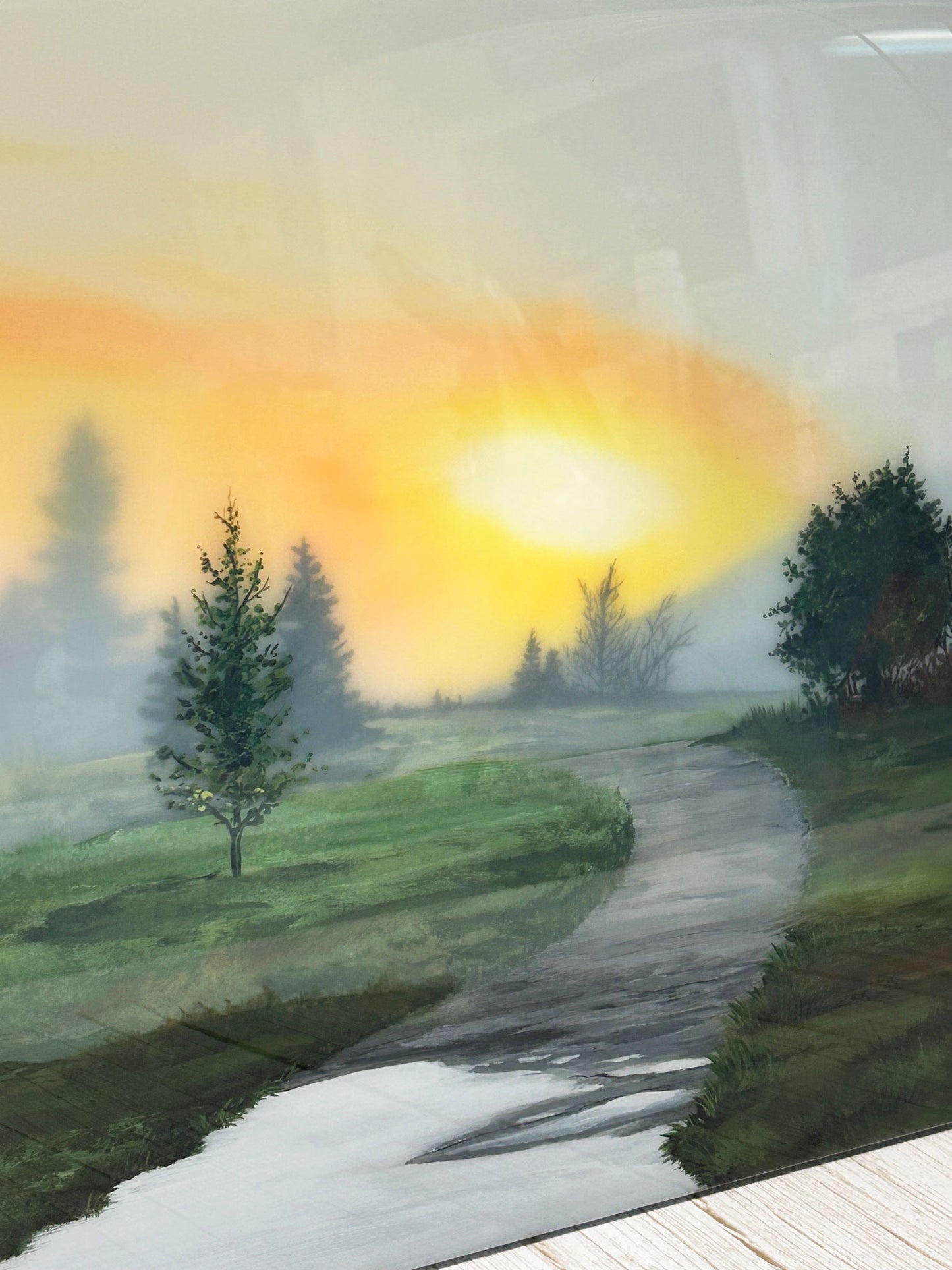 Morning Light Resin Art Piece