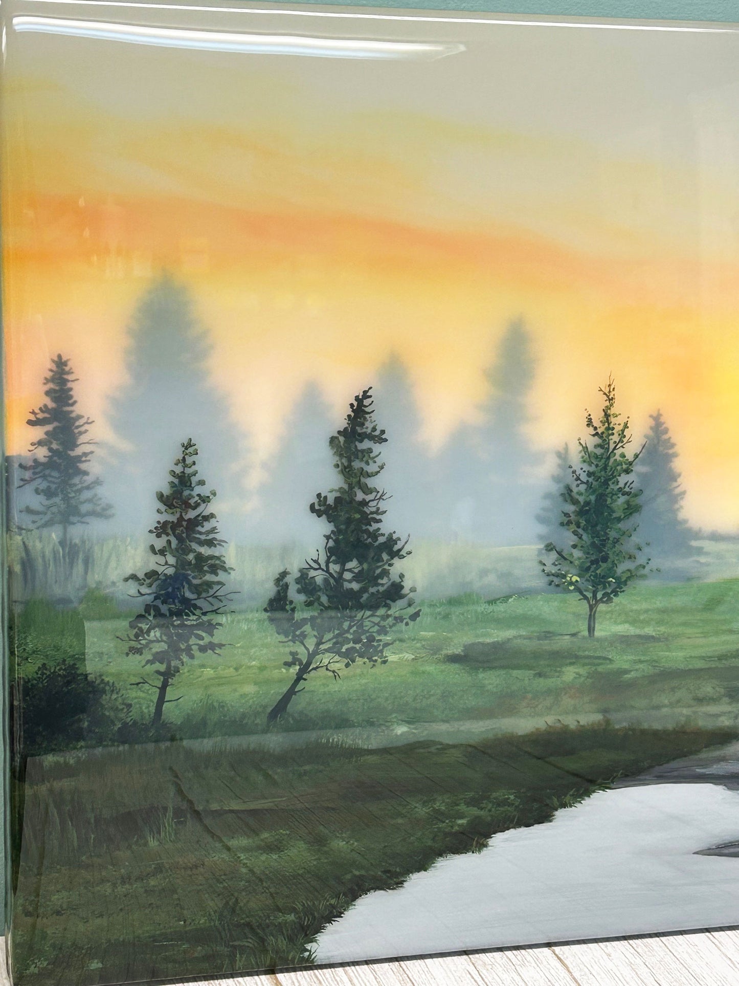 Morning Light Resin Art Piece