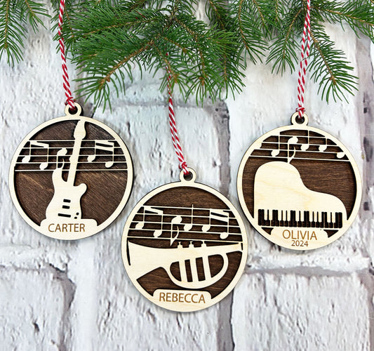Personalized Musical Instrument Ornament