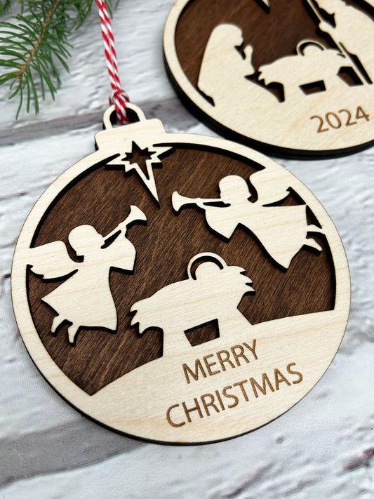 Personalized Nativity Ornament