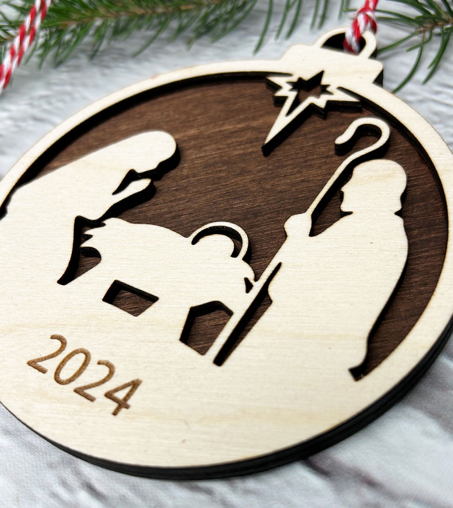 Personalized Nativity Ornament