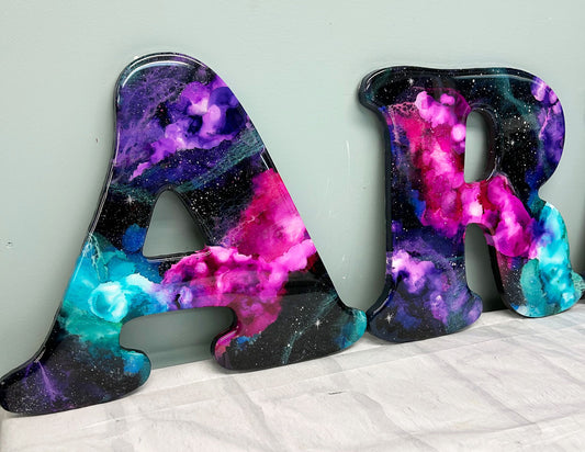Nebula Glow-In-The-Dark Galaxy Resin Letters