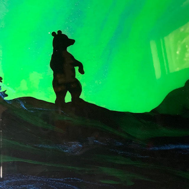 Northern Lights Resin Art Name Sign