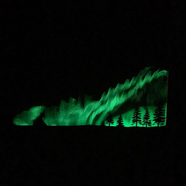 Northern Lights Resin and Black Walnut Charcuterie Board