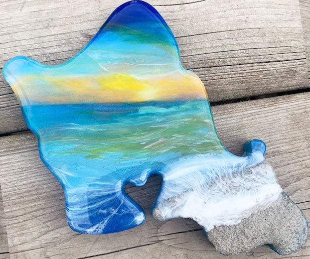 Oahu Sunset Resin Art
