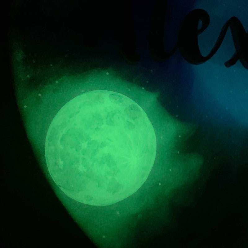 Glow-in-the-Dark Outer Space Epoxy Name Sign