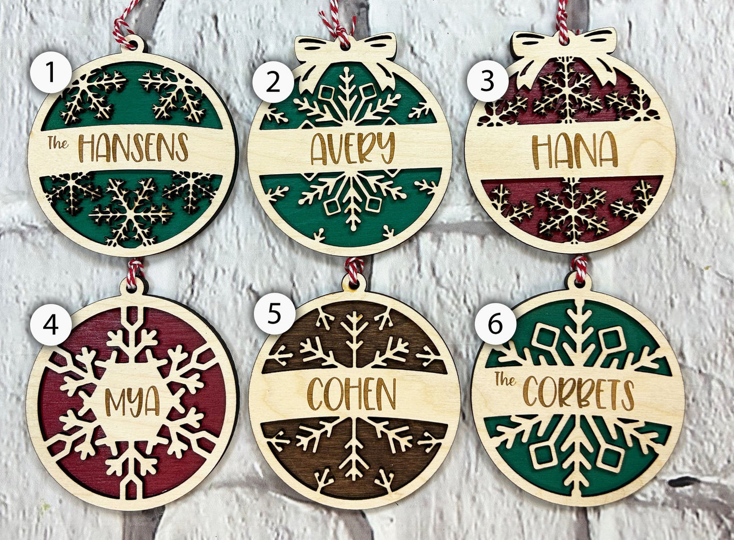 Personalized Round Snowflake Ornament