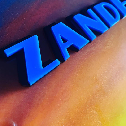 Glow In The Dark Car Silhouette Resin Nursery Name Sign