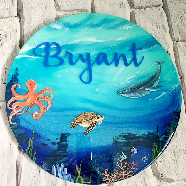 Under The Sea Resin Art Name Sign