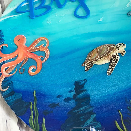 Under The Sea Resin Art Name Sign